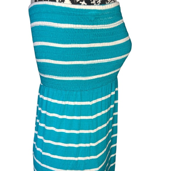 Papaya Tube Top Turquoise Dress Medium - Picture 3 of 6